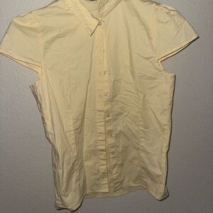 Brandy Melville Light Yellow Casual Button Down Shirt